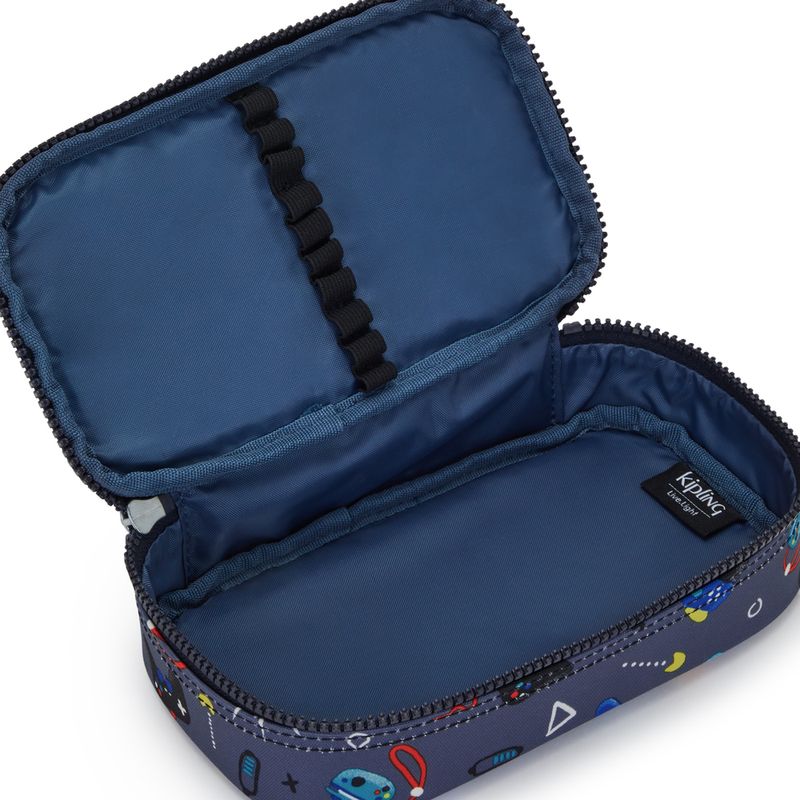 Estojo KIPLING Duobox Estampado - Gaming Grey.